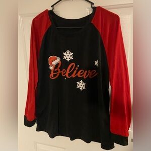 Christmas pajamas top women’s XL